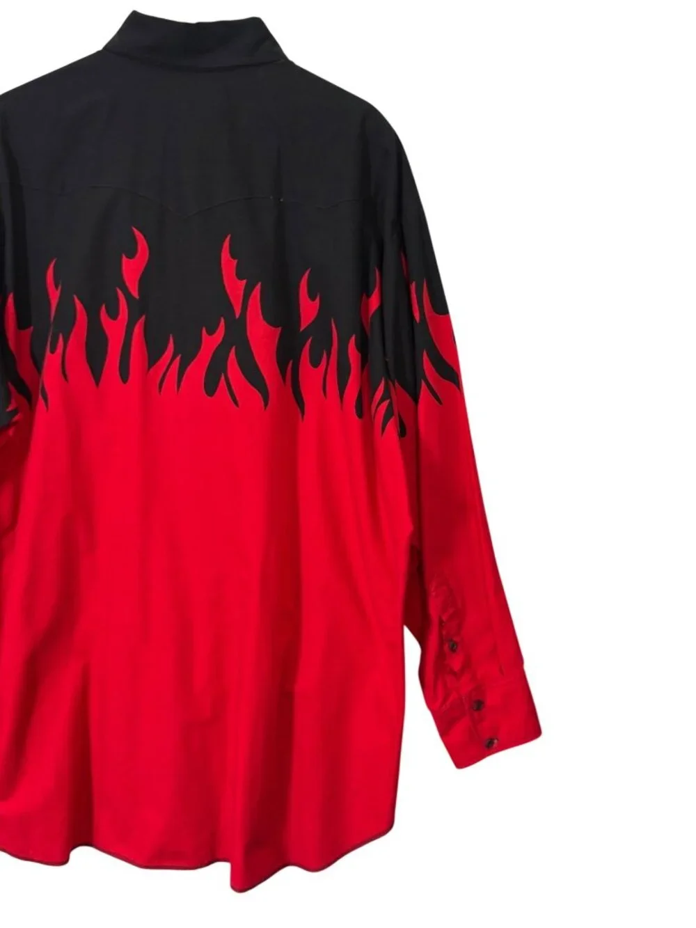 Vintage Brooks & Dunn Shirt Mens XXL Red Black Flame Western Cowboy USA 90s